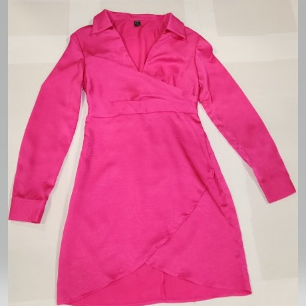 SHEIN Deep V Neck Wrap Dress